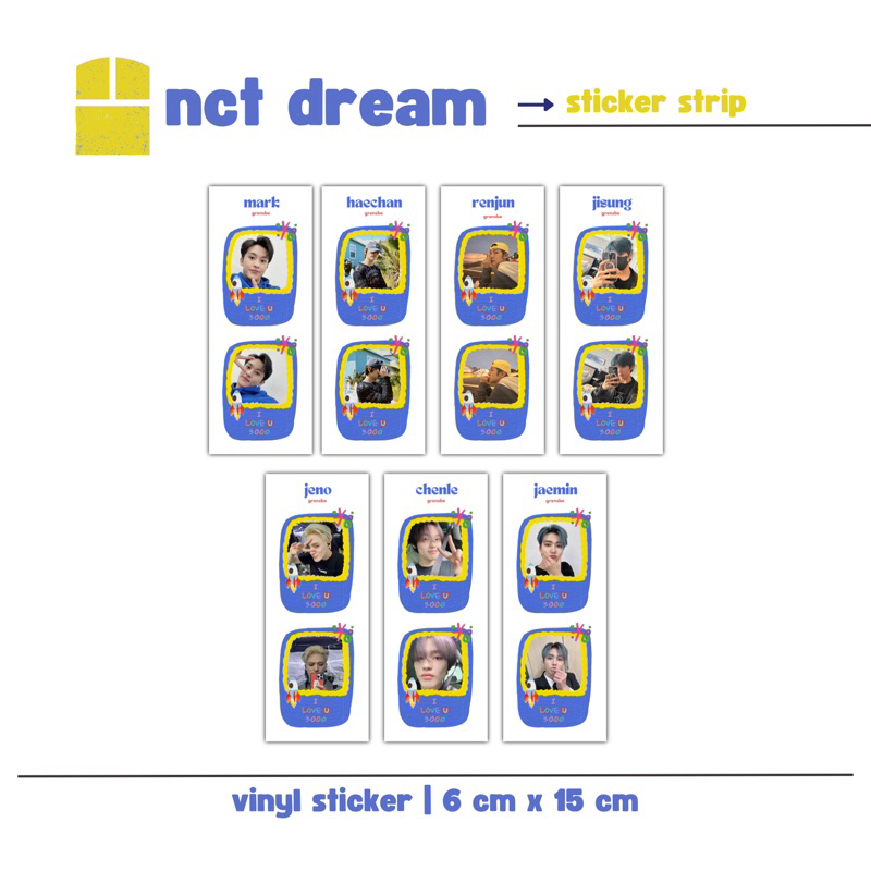 

NCT Dream sticker strip scrapbook journal bujo daily planner kpop murah lucu aestetik