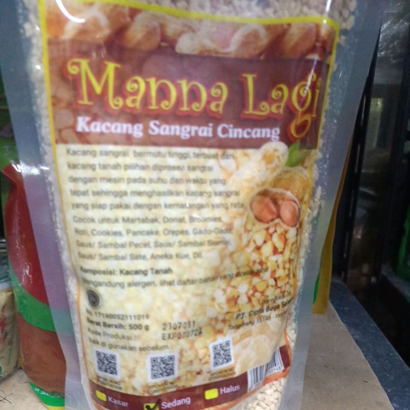 

KACANG CACAH SHANGRAI @500 GRAM( 1 BUNGKUS ) MERK MANNA LAGI KEMASAN 500 GRAM