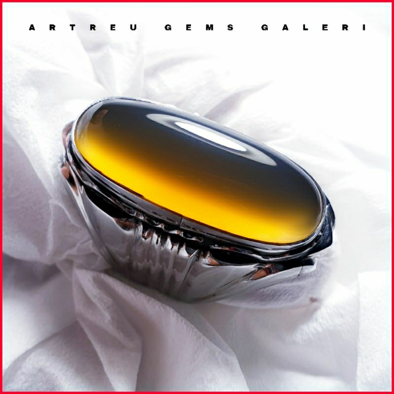 Batu Anggur Way Kanan ( Golden ) | COD Bisa | Cincin Batu Akik Ring 5 - 10