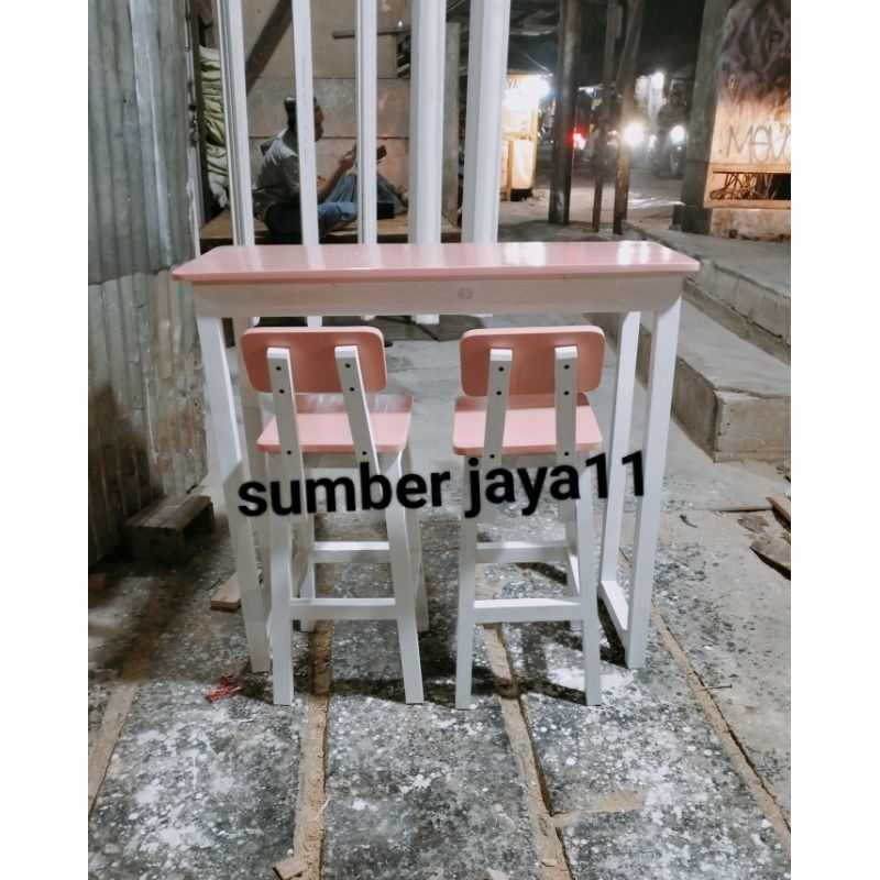 set meja bar cafe warkop dll