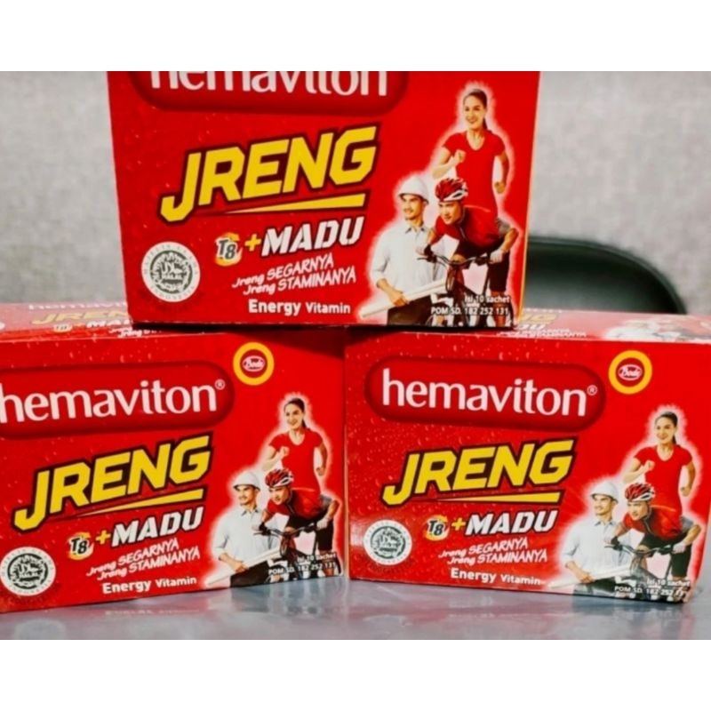 

hemaviton jreng kemasan box isi 10 sachet