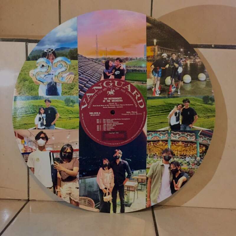 Custom Foto Piringan Hitam Vinyl / Pajangan / Dekorasi / Hadiah / Kado / Gift