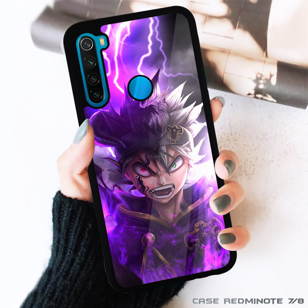 Case Kilau Redmi Note 6 7 8 PRO  | Redmi 7 7A 8 8A Pro |FR68| Anime Balck Clover Kesing Glossy Hardc