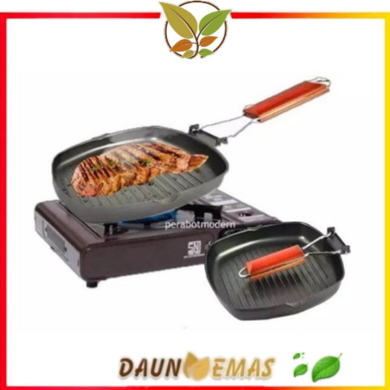Pemanggang Square Grill Pan 20cm / Alat Panggang Grill Pan 20cm