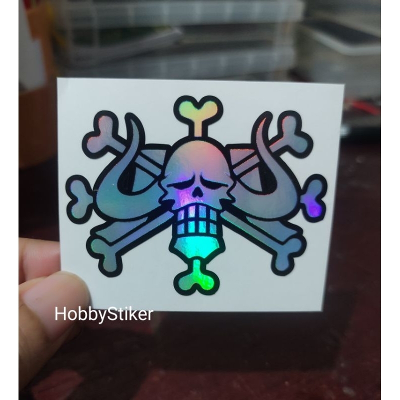 Stiker bajak laut kaido one piece premium chrome