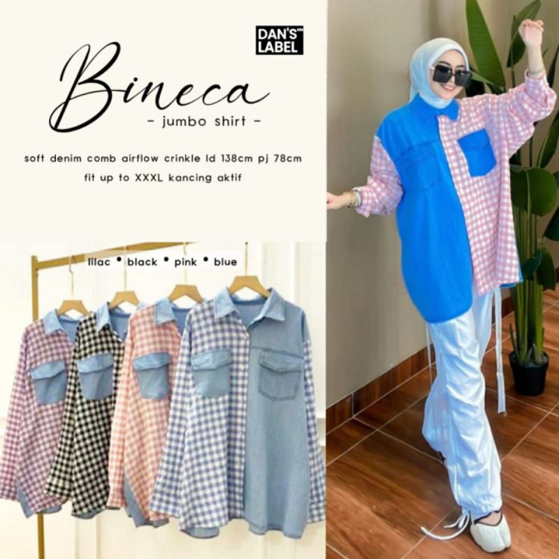 LILI TUNIK dan Tessa ,Talina ,tirta,wingbahan katuj import mix katun salur DAN BINECA JUMBO SHIRT KE