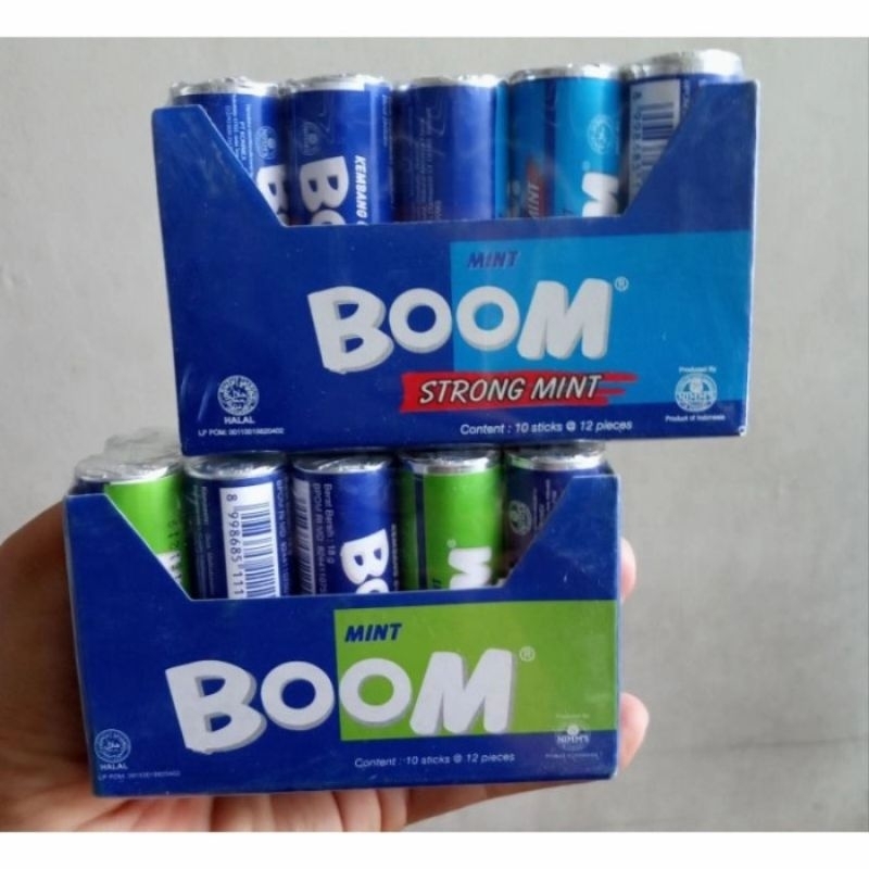 

BOOM STRONG MINT 1BOX ISI 10PCS |PERMEN MINT JADUL MENANGKAL BAU MULUT