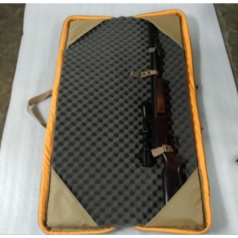 tas senjata Laras panjang 129x30x10cm 1 senjata+busa telor model kotak