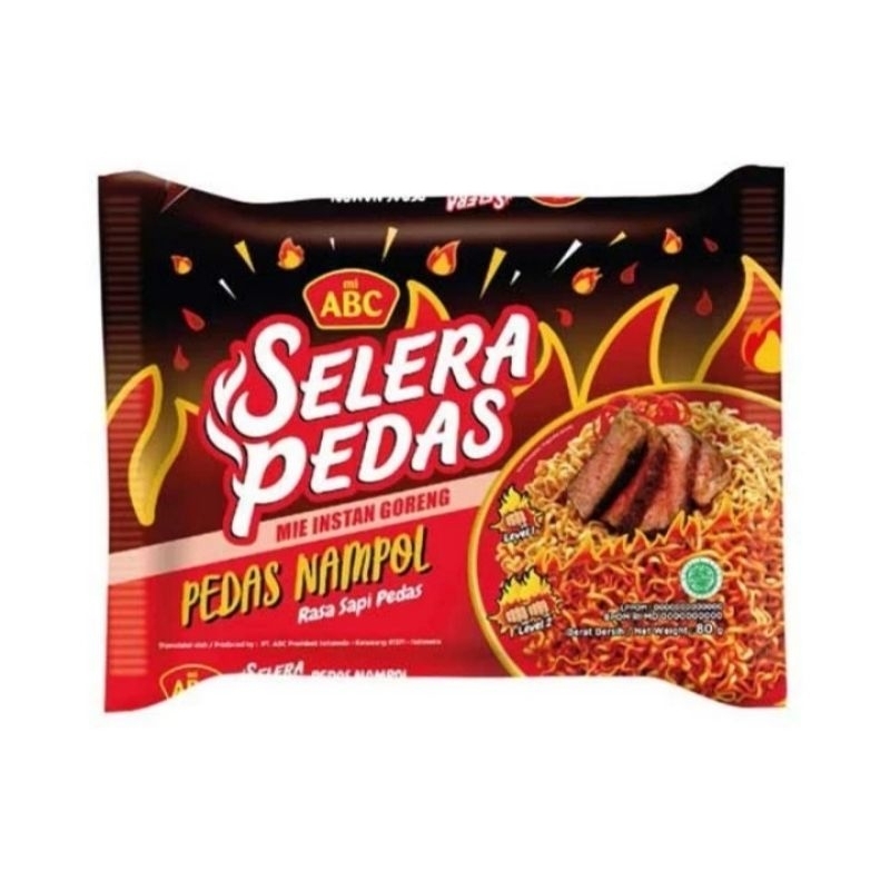 

MIE ABC SELERA PEDAS NAMPOL 80G
