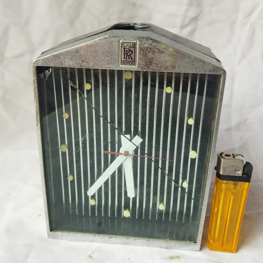 Pajangan Vintage Sparepart Jam Meja Rolls Royce
