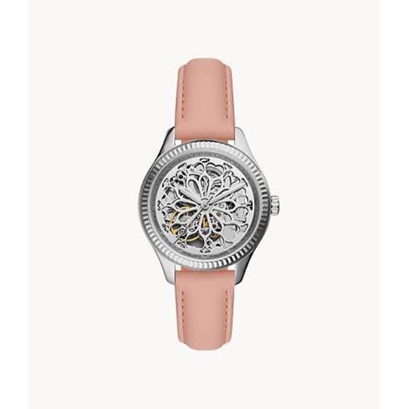 Rye Automatic Pink Leather Watch