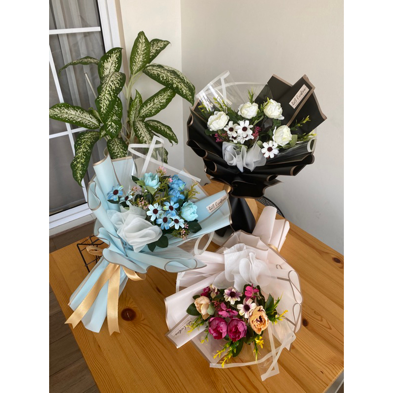 Hand Bouquet korean Transparent/ Buket Korea Cantik transparan / Buket Wisuda / Buket Ultah / Kado /