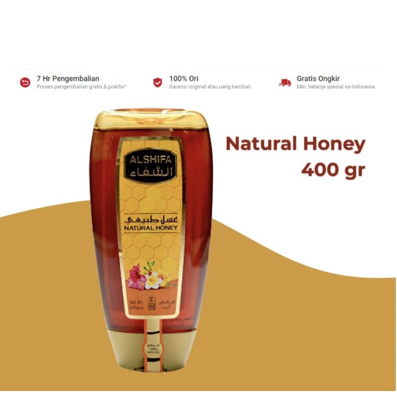 

MADU ALSHIFA NATURAL HONEY 400gr (Squeezee)