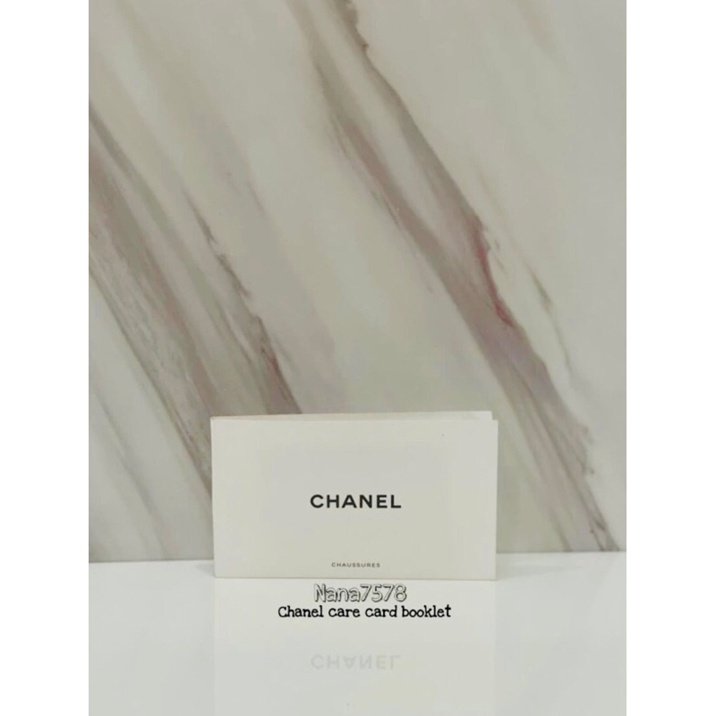 Chanel booklet care card