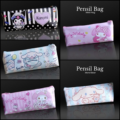 

TEMPAT PENSIL SANRIO KOTAK PENSIL CASE RESLETING TEMPAT PULPEN PENCIL BAG PERLENGKAPAN SEKOLAH MOROL CINAMOROL MELODY KUROMI STATIONARY STATIONERY vincess