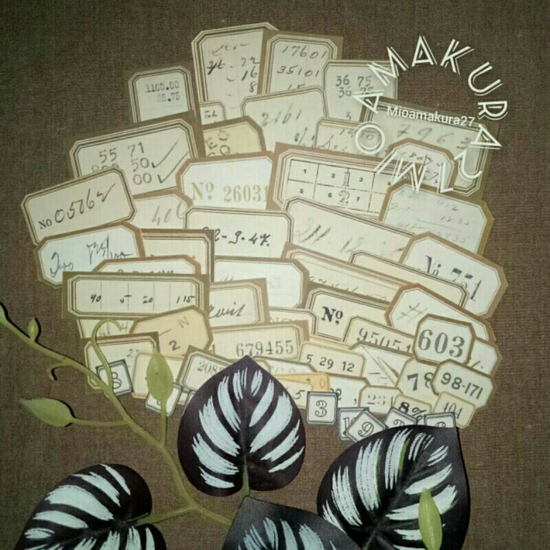 

63pcs stiker hvs gambar aesthetic/vintage (A)