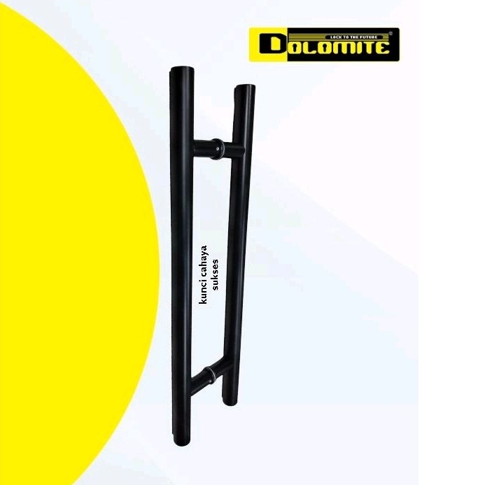 pull handle pintu rumah 60 cm hitam/tarikan pintu kupu tarung/gagang pintu dobel minimalis murah 265