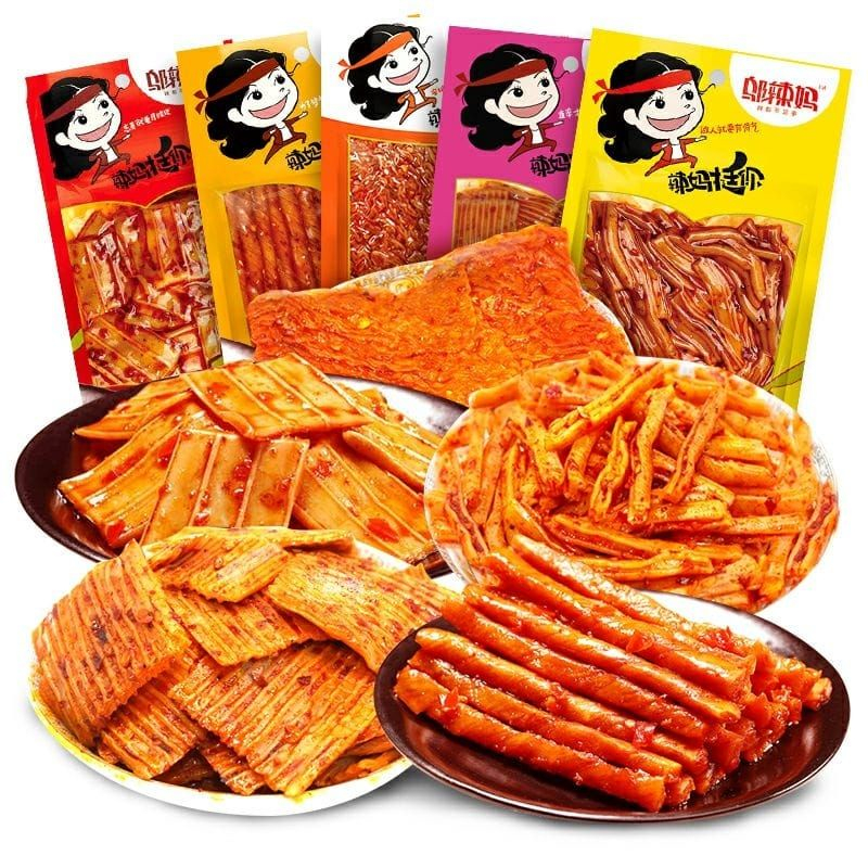 

TERMURAH DAN HALAL!! WULAMA gluten/latiao/la tiao/vegetarian/邬辣妈 辣条 - tendon素牛筋 (VEGETARIAN)
