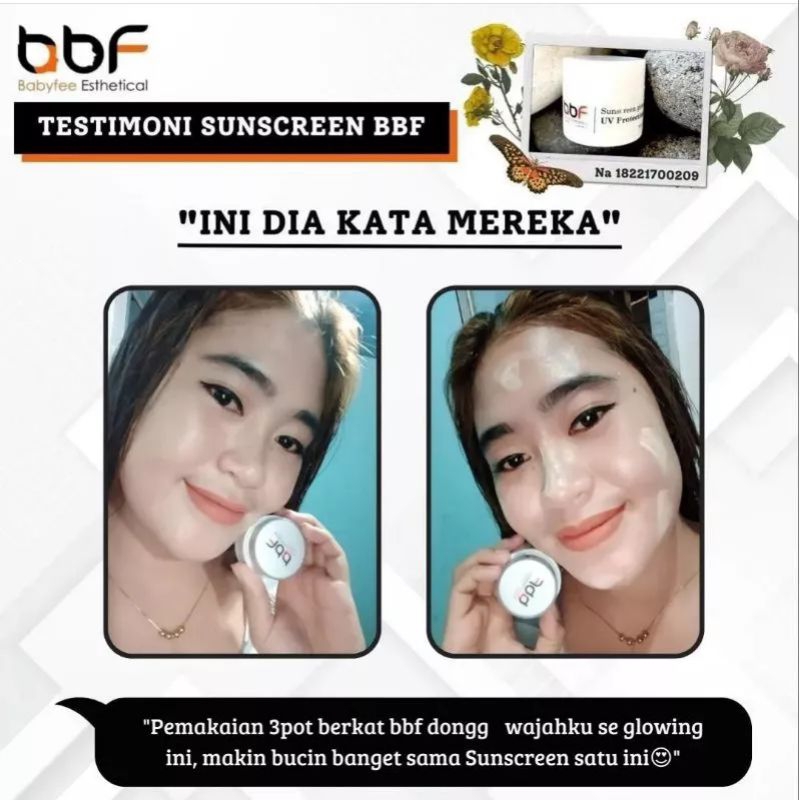 bbf sunscreen glowing ori bbf suncreen glowing ori pencerah kulit pelindung matahari