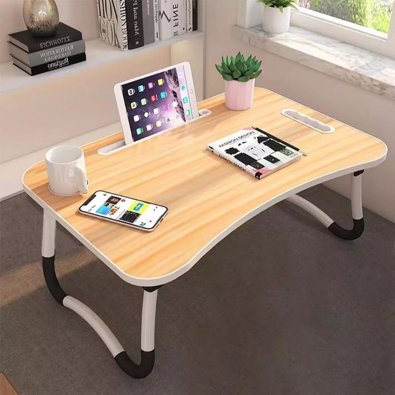 INSTAN [JUMBO] MEJA LIPAT PORTABLE MEJA LAPTOP MEJA  BELAJAR ANAK