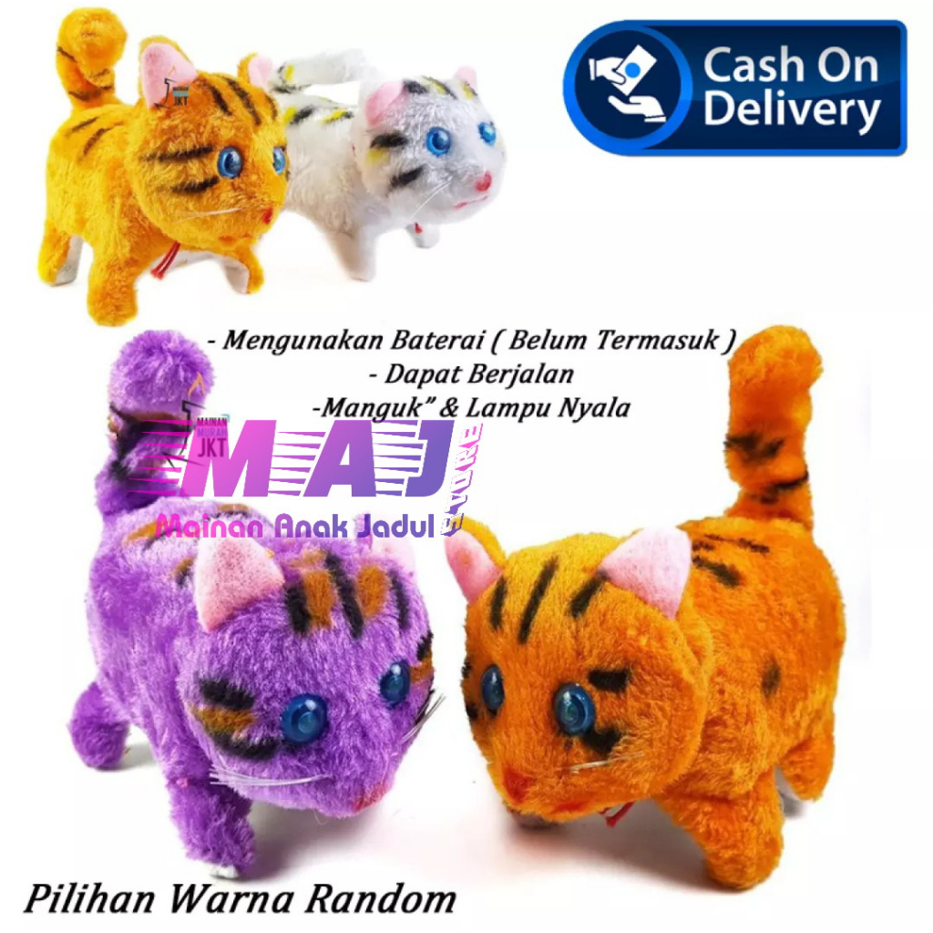 Mainan boneka kucing robot bisa bergerak & bersuara seperti aslinya bisa COD