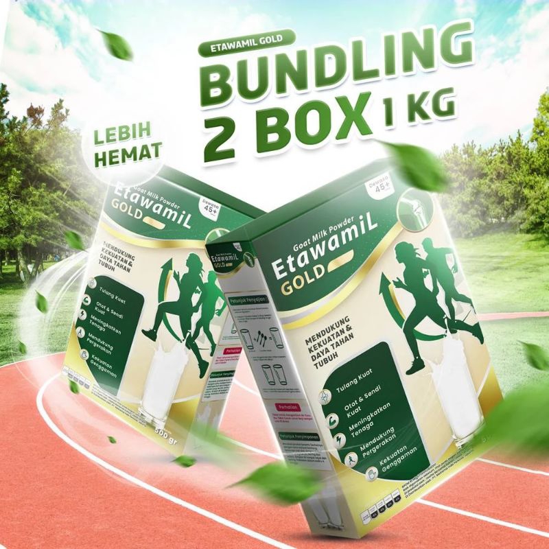 

ETAWAMIL GOLD Susu kambing etawa bubuk cegah osteoporosis sendi tulang halal 1kg