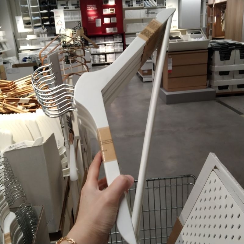 Hanger Baju Kayu Solid Gantungan Baju Bazar 8 pc ikea bumerang