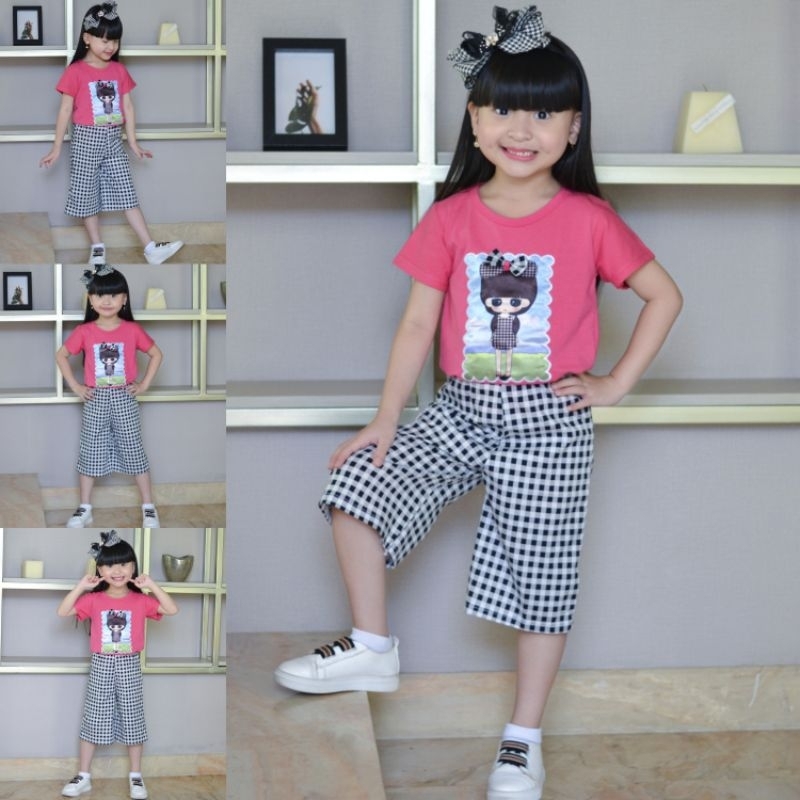 Setelan KULOT anak GSK/Setelan Anak Perempuan 4-11 TAHUN