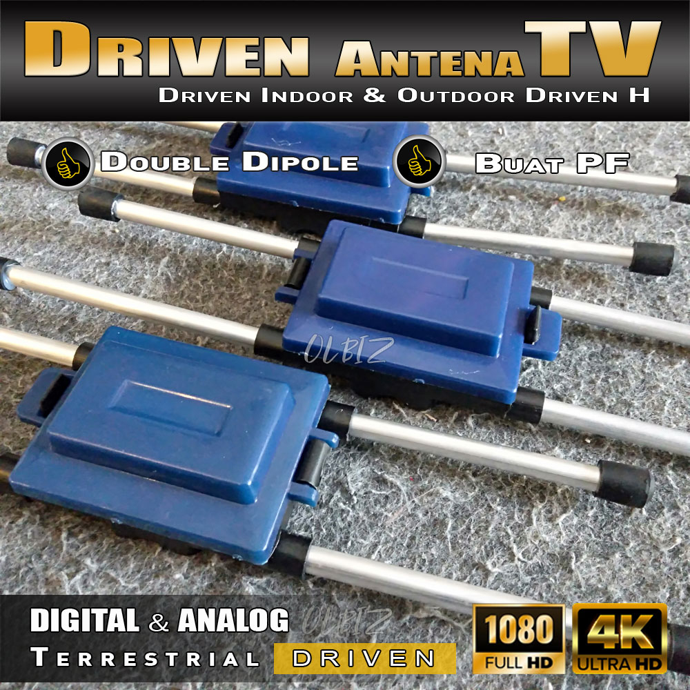 Driven Antena TV Digital Pf HD Driven H Terbaik Konektor Kapasitor dan Balun Peka Sinyal Murah