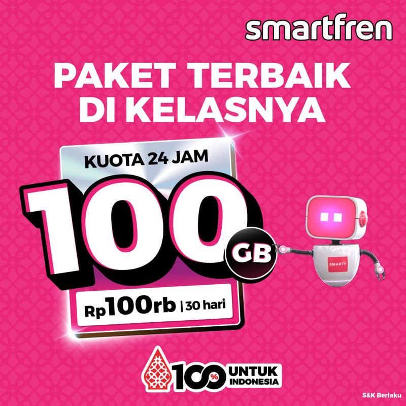 perdana kartu smartfren KUOTA 10GB 30RIBUAN , Pasca Bayar 100GB