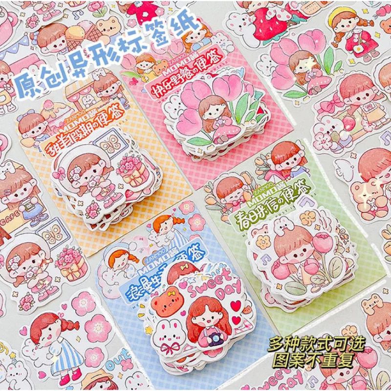 

10 Lembar Ecer Kertas Memo Momo Sauce Notes untuk Journaling,scrapbook tanpa lem