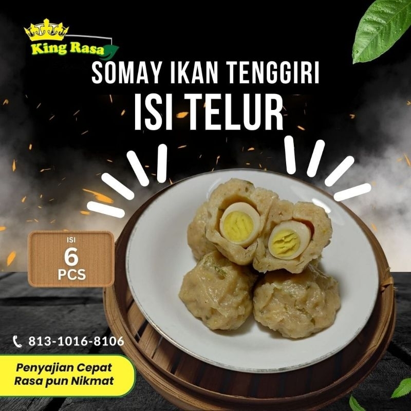 

Siomay Isi Telur Burung Puyuh Somay Bandung Ikan Tenggiri Frozen Isi 6pcs
