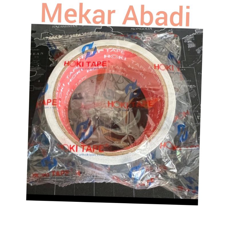 

double tape putih ukuran kecil Dan sedang