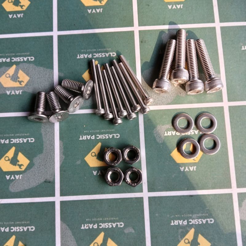 FULLSET BAUT L STAINLESS BAUT LAMPU SEIN MODEL PALU KOTAK CB GL MP TIGER SEIN BORNFREE AGRAS RIDE IT