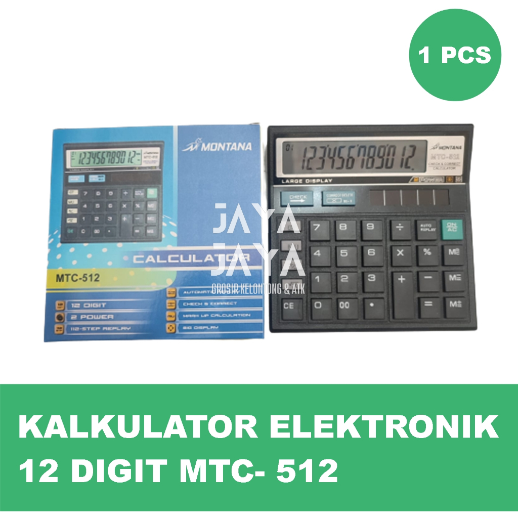 

KALKULATOR CALCULATOR ELEKTRONIK 12 DIGIT MTC- 512 12 DIGIT AKUNTANSI