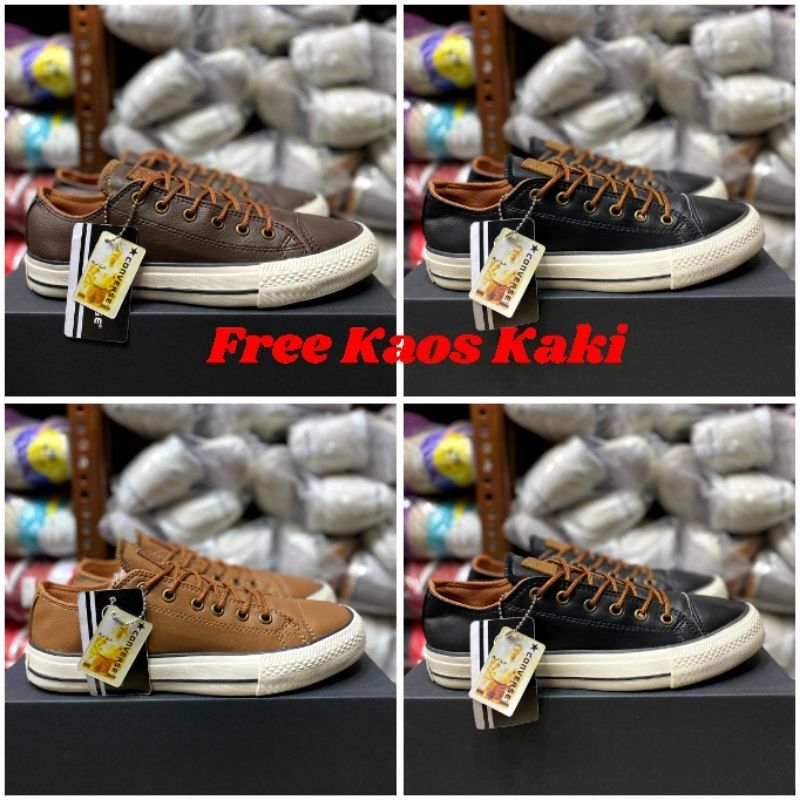 Jual Sepatu Converse Kulit Pria Wanita Termurah