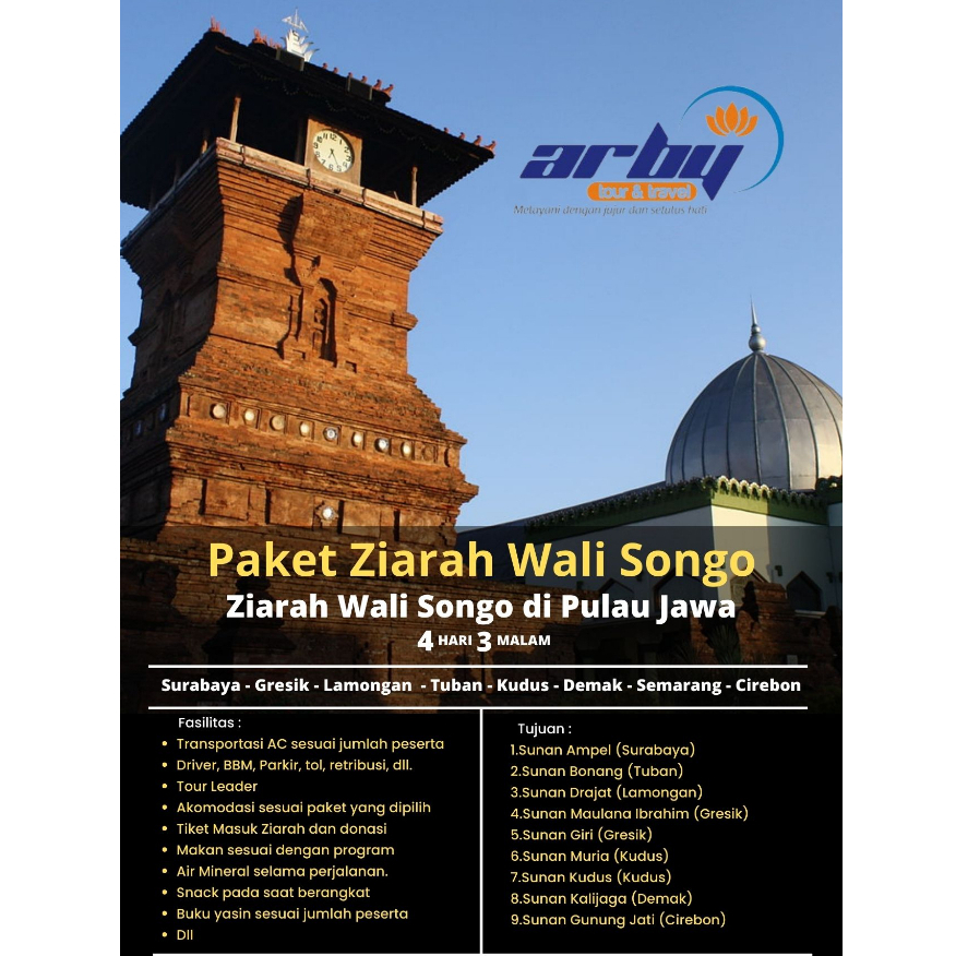 Paket Tour Ziarah Wali Songo dari Surabaya 4 Hari 3 Malam
