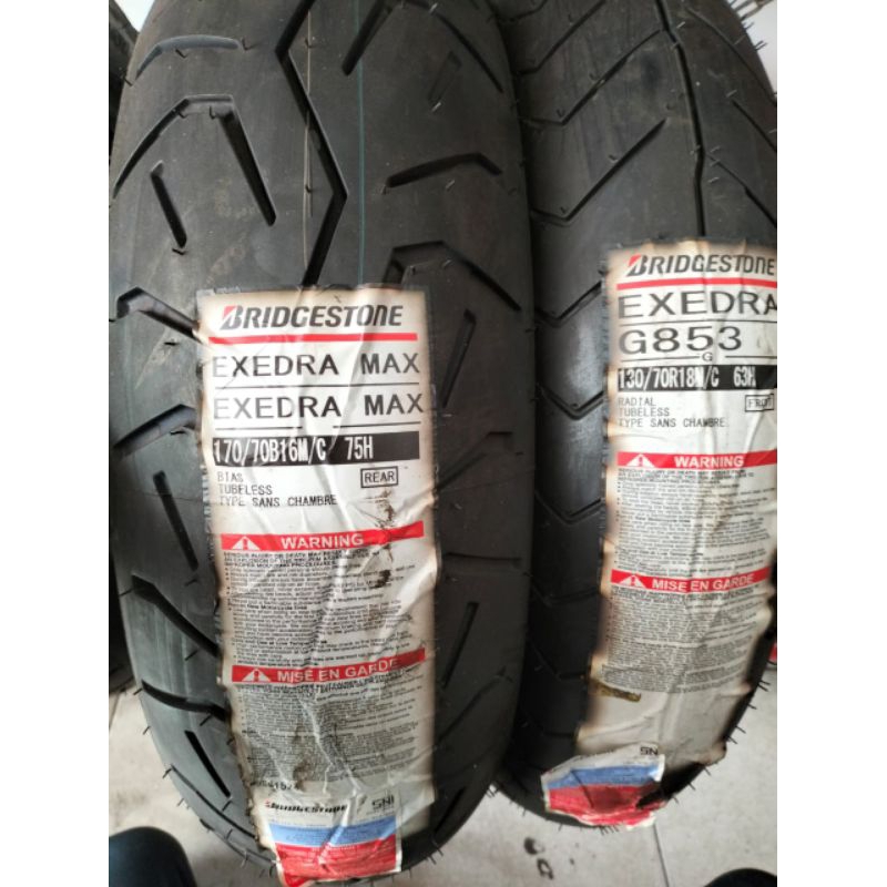 paketan ban luar battlax exedra max UK 130/70-18 & 170/70-16 tubeless