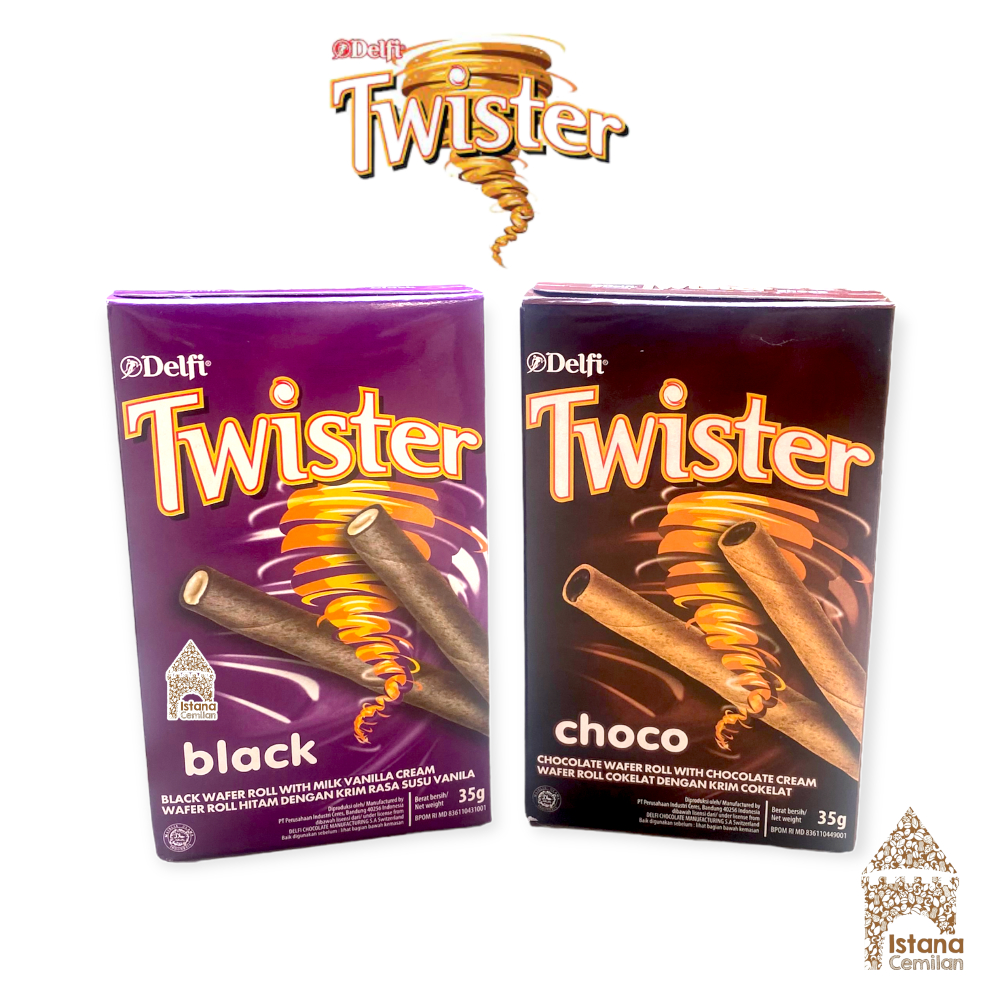 

Delfi Twister Wafer Roll Black / Choco BOX 35 Gram