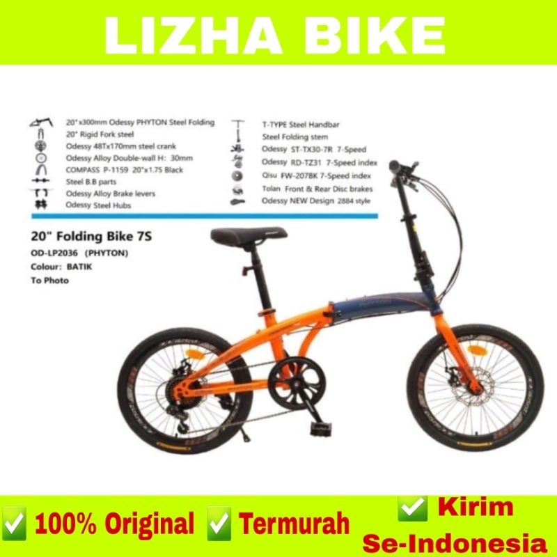 Sepeda Lipat Odessy PHYTON 16 20 Inch ORIGINAL