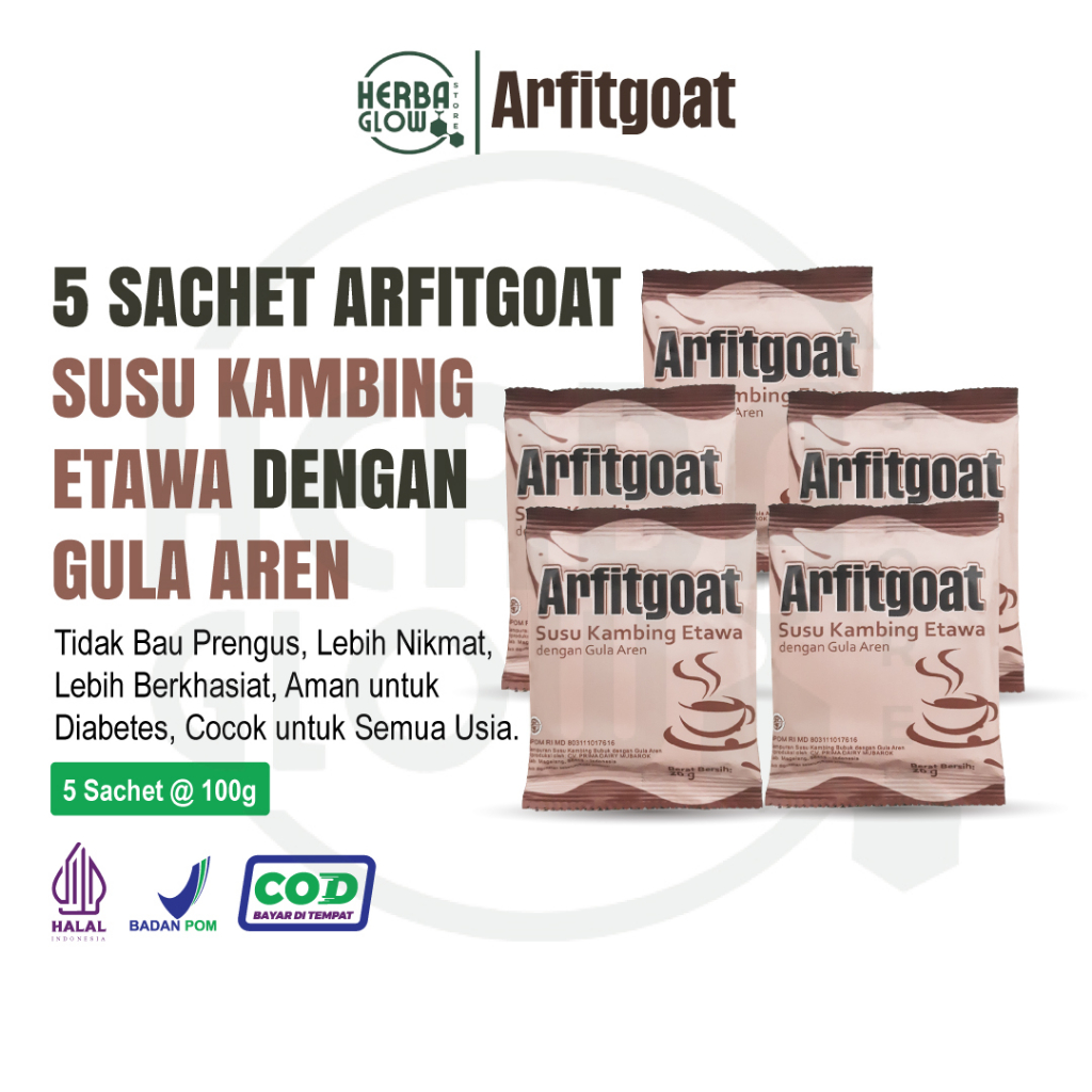 

Arfitgoat Susu Kambing Etawa Gula Aren Asli Original BPOM Susu Kambing Etawa Gula Aren - 5 Sachet