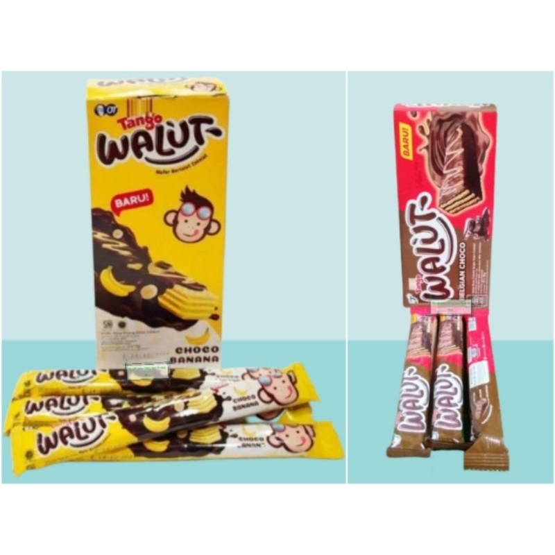 

Tango Walut Choco Banana / Belgian Wafer Bersalut Coklat 1 Pak isi 12 Pcs 11gr