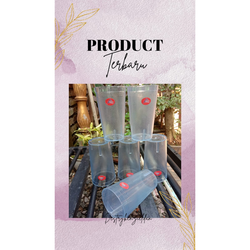 Gelas Monica Alexis Bening/ Gelas Minum / Gelas Bening Plastik Murah / Gelas Plastik Aesthetic