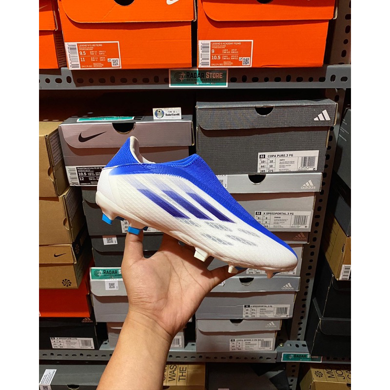 Sepatu Bola Adidas X SpeedFlow.3 LL FG White Blue GW7495 Original BNIB