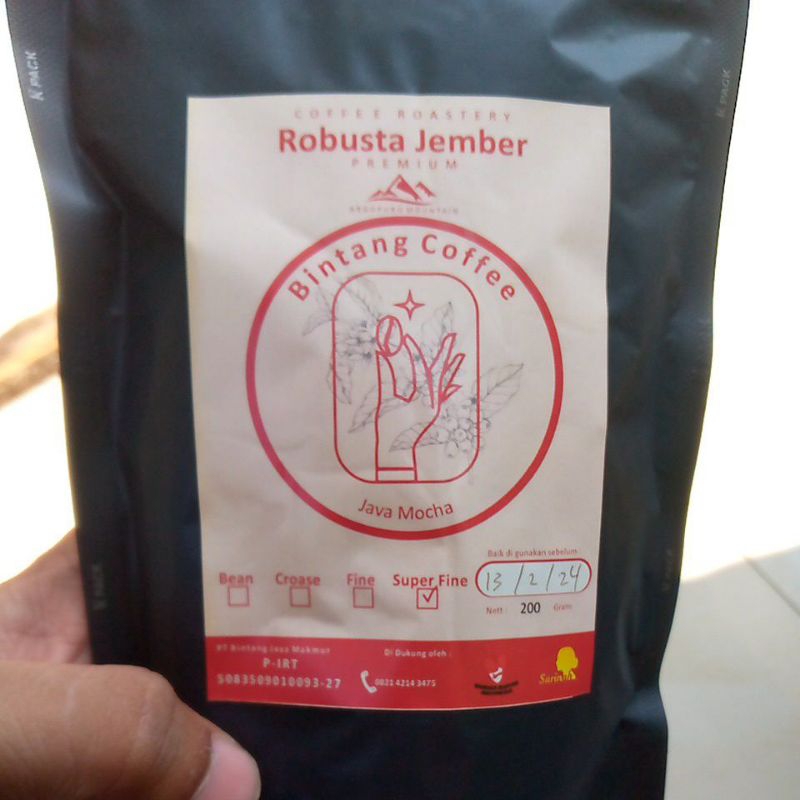 

Kopi Bintang Super Fine Robusta Jember Kualitas Premium 200 gram