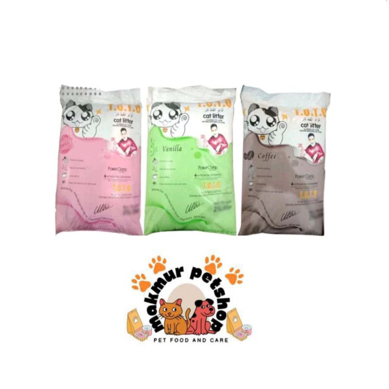 Pasir Toto 5 Liter & 10 Liter/ Pasir Kucing Toto / Pasir Kucing Gumpal / Pasir Kucing Wangi