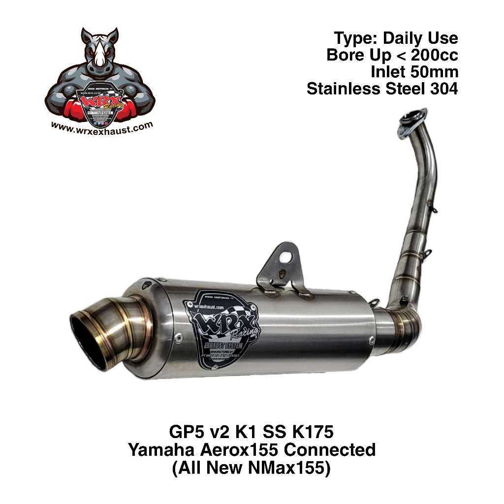 Knalpot WRX GP5 v2 SS K175 New Aerox155