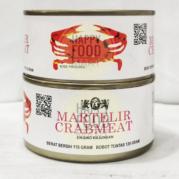 [HALAL] MARTELIR CRAB MEAT 170G/DAGING KEPITING RAJUNGAN KALENGAN/SEAFOOD KUPAS/CRABMEAT CAN