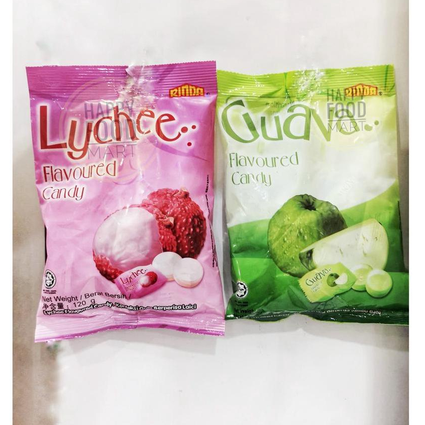 

[HALAL] RINDA PERMEN LYCHEE 120 GRAM/GUAVA IMPORT CANDY/KEMBANG GULA LECI/JAMBU BIJI/PERMEN IMPOR MALAYSIA