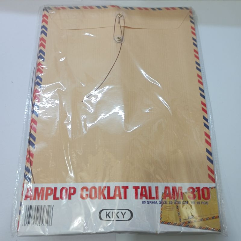 

KIKI AMPLOP COKLAT TALI 25x3cm isi 10pcs / pack